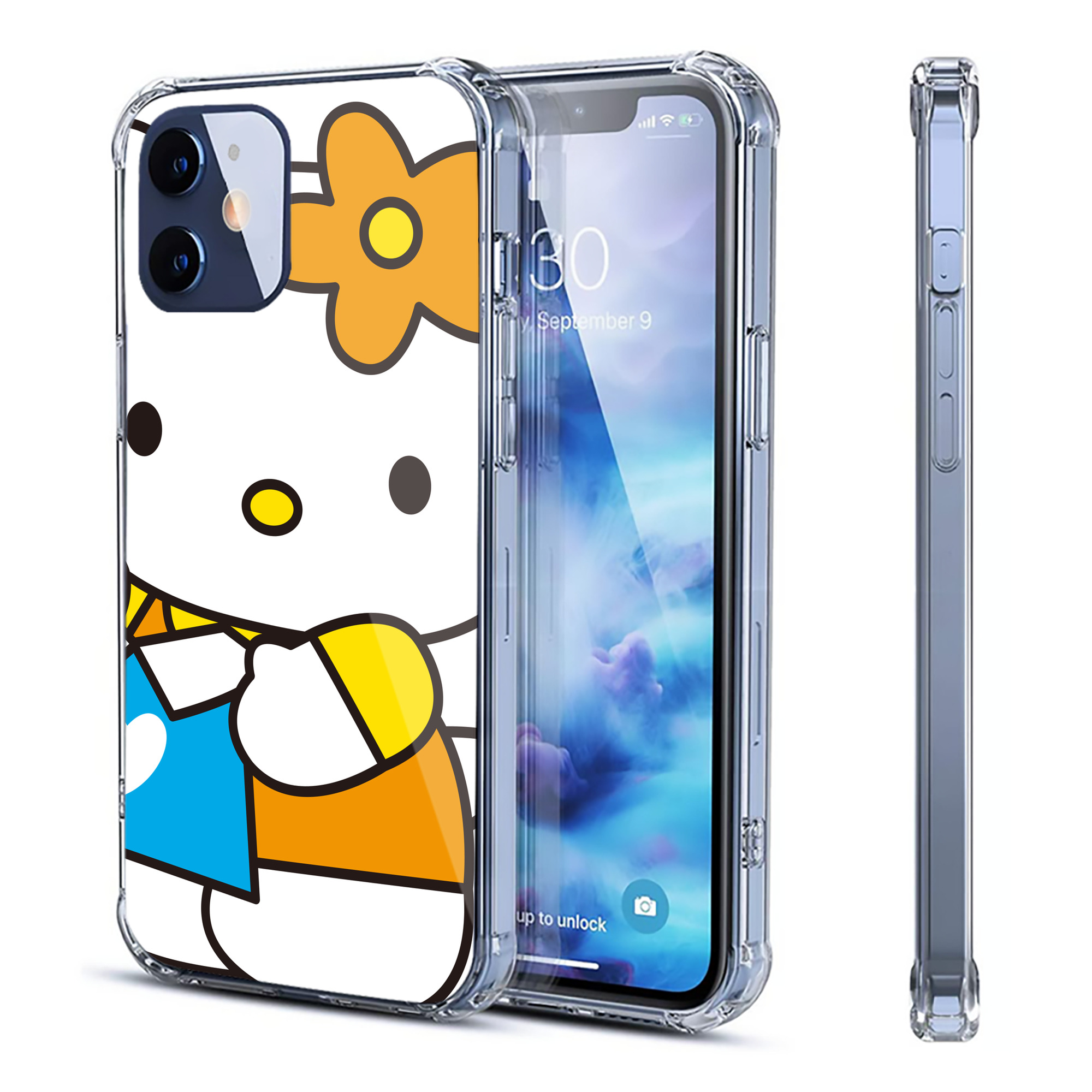 （画像用） Hello Kitty ハローキティ 【iPhone 12シリーズ対応】透明スマホケース（クリアソフトケース）